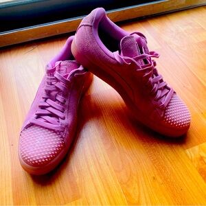 PUMA SUEDE JELLY Prism Pink Sneaker basket Shoe women's size 8